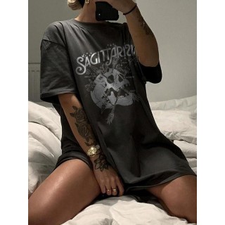 Dark Style Printed Loose T-Shirts Tops