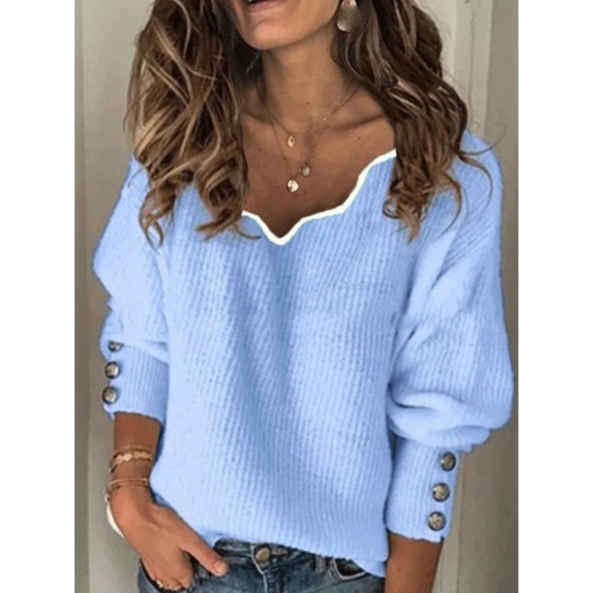 4 Colors Solid Loose Blouses&Shirts Tops