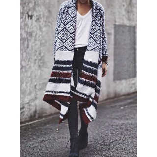 Knitted Cotton Long Sleeves Cardigan Tops