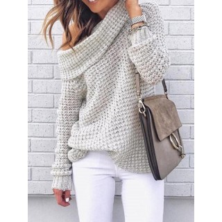 Fashion Solid Sweater Tops
